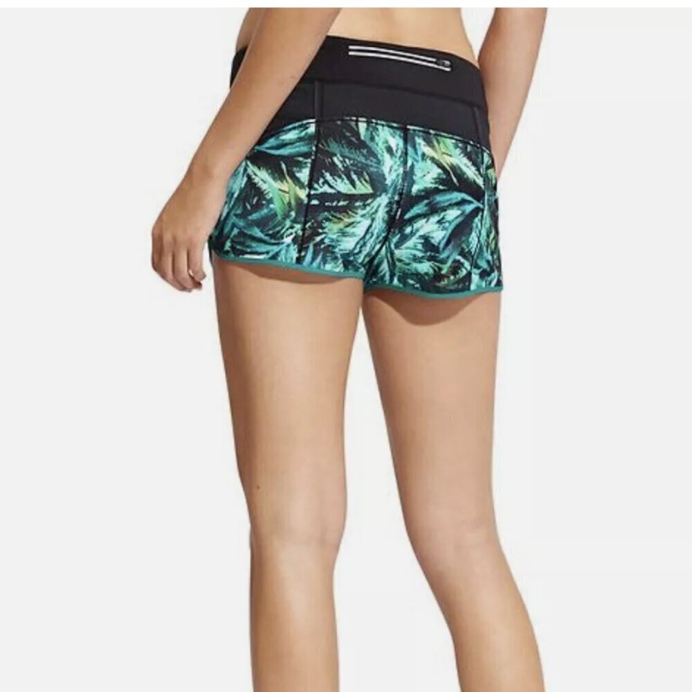 Athleta Track This Running Short in Nepali Teal Black Size Medium